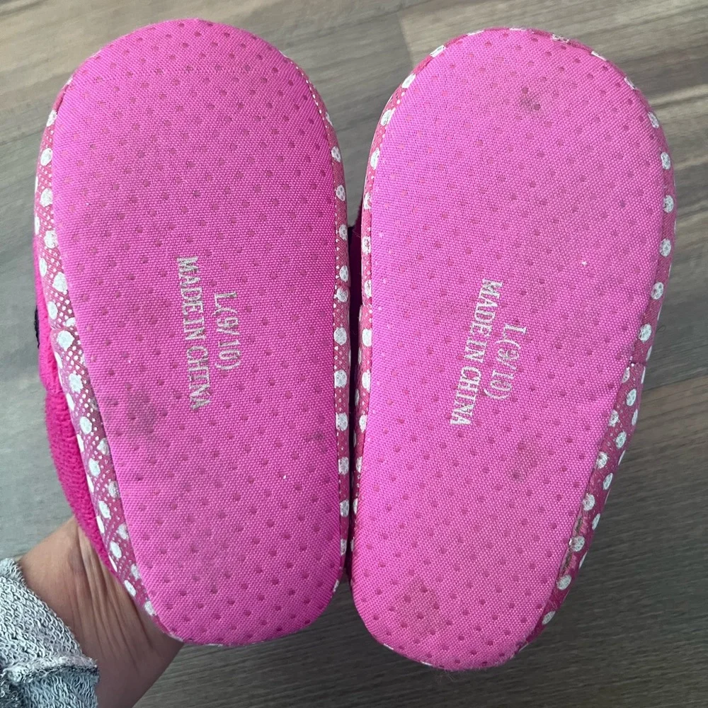 ✨5/$20✨ Disney Minnie Mouse Sequin Ears Slippers Pink Size 9/10c